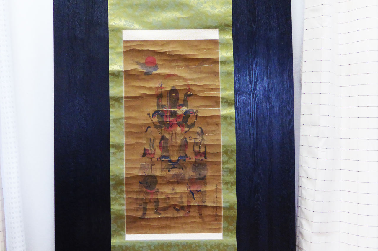 江戸時代の庚申塔の掛軸の画像